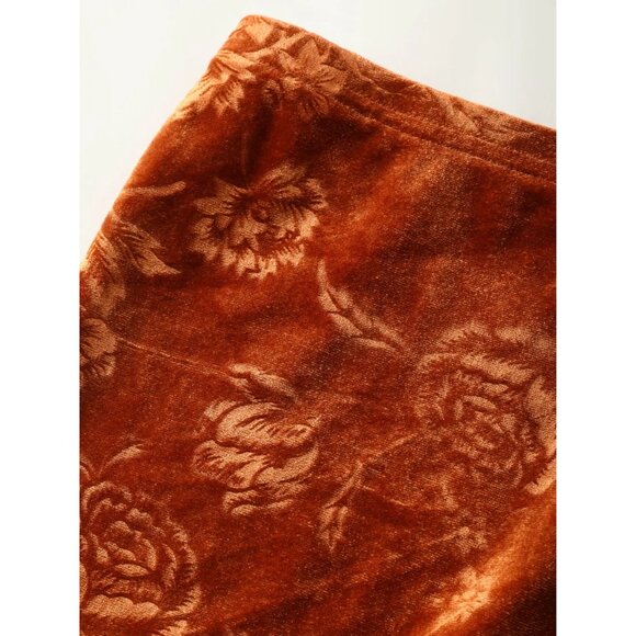 NWT CIDER HANDPICKED FLOWERS VELVET FLARE TROUSERS SIZE XL - Picture 4 of 13